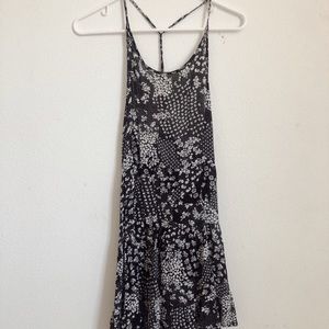 Black and white floral dress